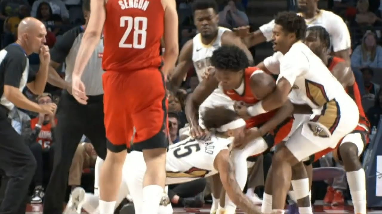 Amen Thompson & Jose Alvarado Fight in Preseason 😳