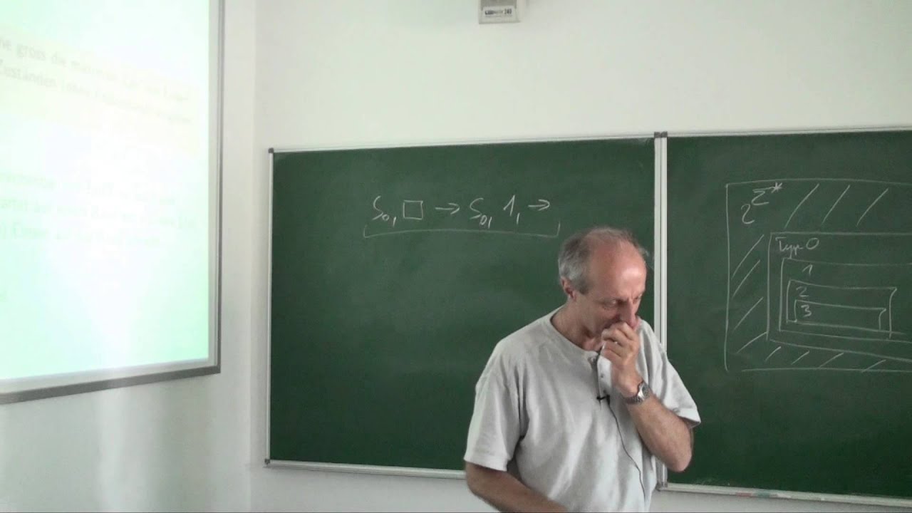 Theoretische Informatik Vorlesung Nr. 20 – Aufzeichnung vom 6. Juni 2013 📚