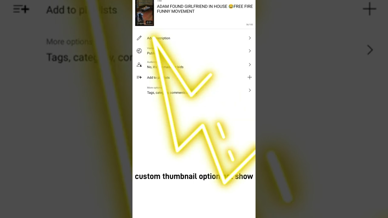 YouTube Shorts Thumbnail Not Showing Issue