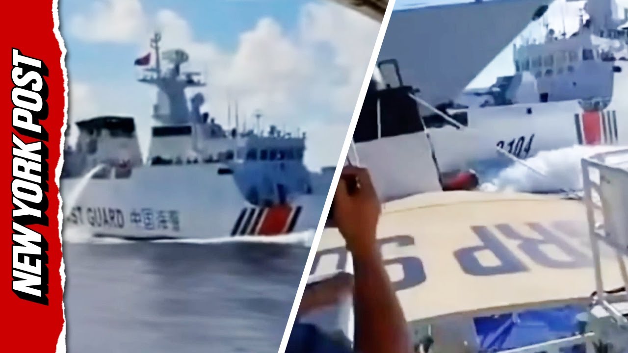 Chinese ships collide while pursuing Filipino boat in South China Sea