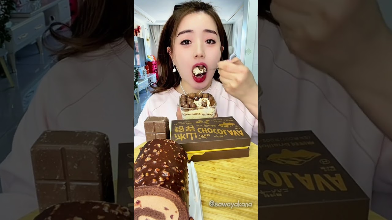 Chocolate Cake ASMR & Mukbang Challenge π«