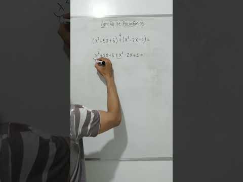 Adição de Polinômios. #matematica #polinomios #educação #ensino #aprendizagem #dicas #shortsvideo