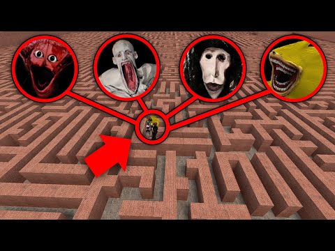 Every SCARY Creature in a Maze... (Full Movie)