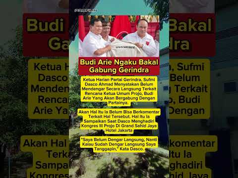 Budi Arie Ngaku Ingin Gabung Gerindra #infoseleb #projo #ijazahjokowi