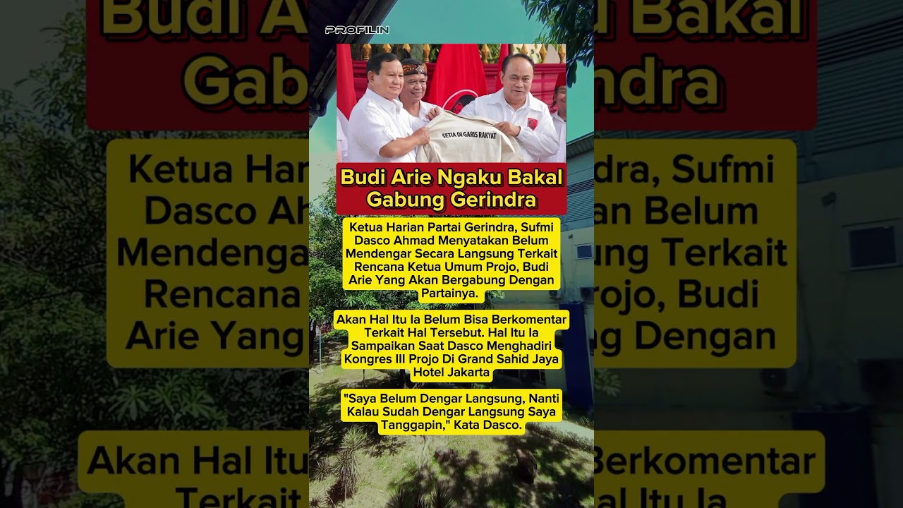 Budi Arie Ngaku Ingin Bergabung dengan Gerindra ๐ข
