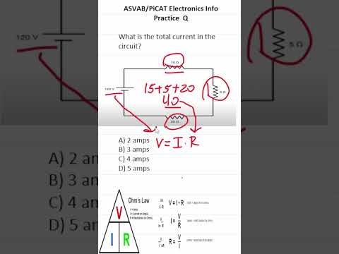ASVAB/PiCAT Electronics Information Practice Test Question: Ohm's Law #acetheasvab with #grammarhero