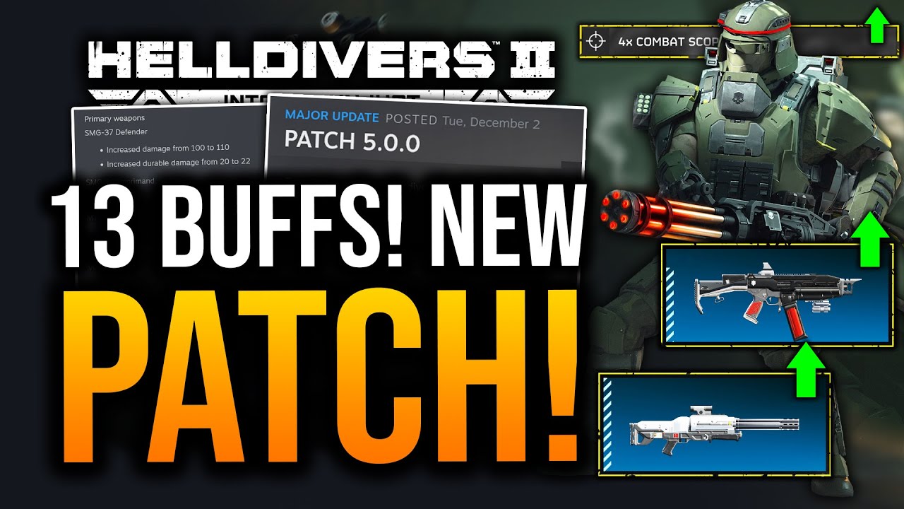 Helldivers 2 Patch 5.0.0: Buffs & Fixes 🚀