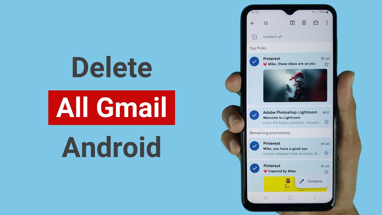 How to Delete All Gmail Emails at Once on Android