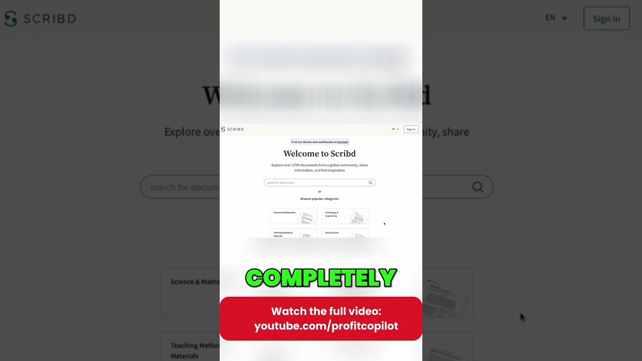 Monetize Your E-books on Scribd for Free π