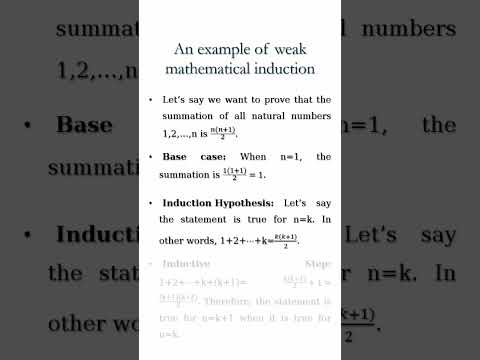 What is the principle of weak mathematical induction? #shorts #thesecuritybuddy