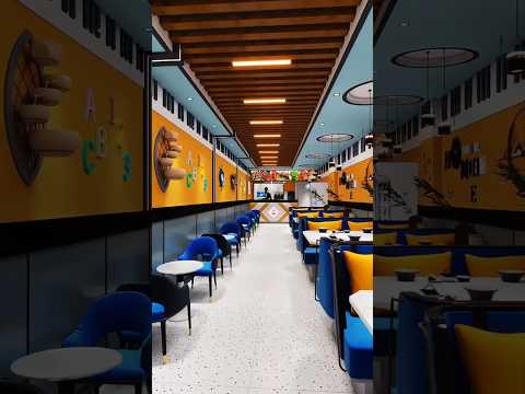 Small restaurant interior design |Small cafe kitchen setup | #small #restaurant #shorts