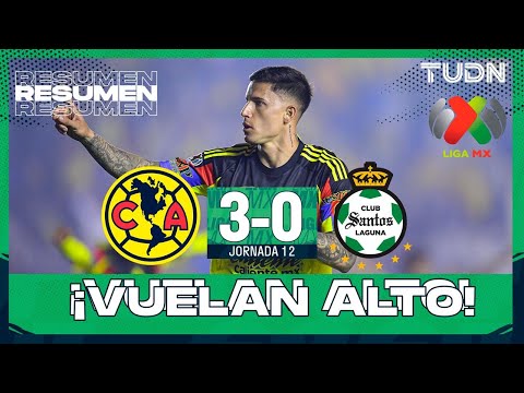 Resumen y goles - América 3-0 Santos | Liga MX - Jornada 12 Apertura 2025 | TUDN