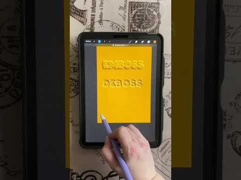 Embossed Text Effect in Procreate