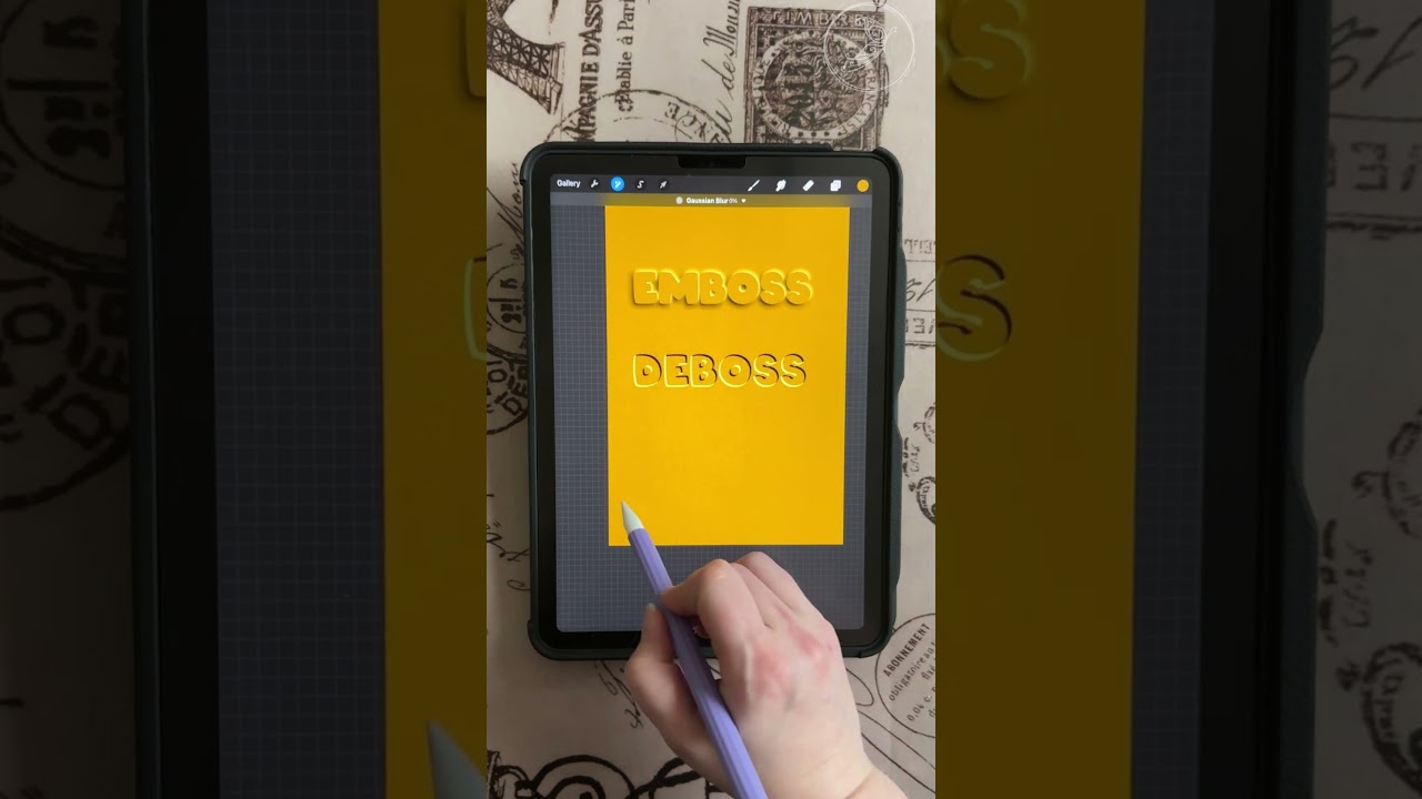 Embossed and Debossed Text Effects in Procreate Tutorial