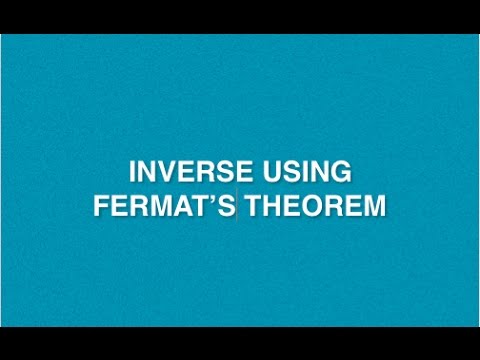 Inverse Using Fermat's Little Theorem | Modulo Arithmatic | Cryptography And Network Security |