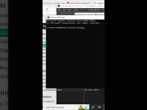 python pandas installation