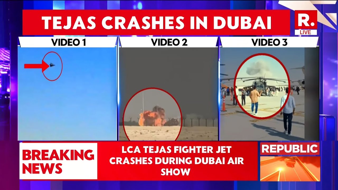 Tejas Fighter Jet Crashes During Dubai Show ✈️