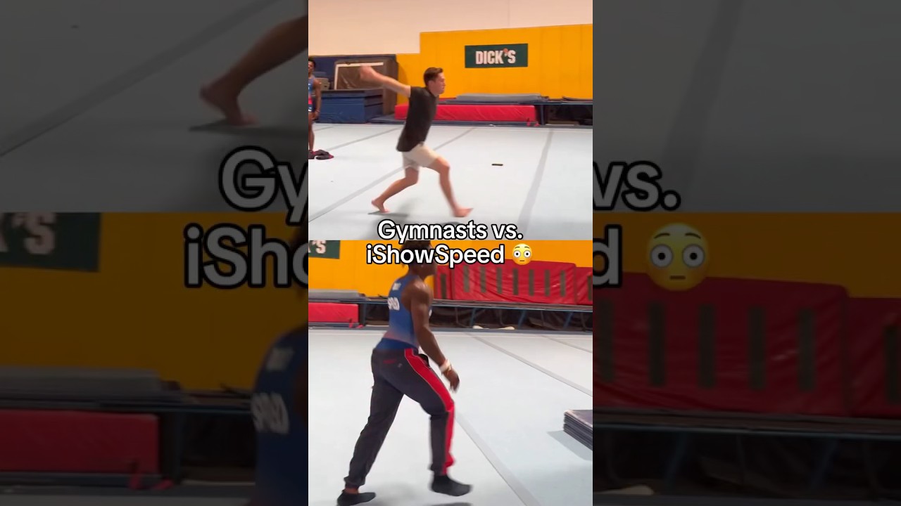 Speed vs Gymnast 😳 #ishowspeed