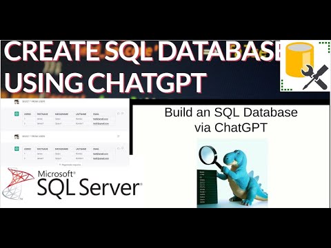 DATABASE CREATION USING CHATGPT..CREATE SQL DATABASE USING CHATGPT(OPEN AI)..CHATGPT SQL DATABASE