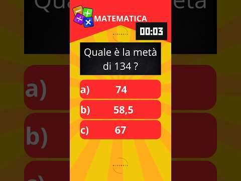 QUIZ MATEMATICA - Quante ne hai indovinate? #quiz #trivia #quizitalia #matematica #aritmetica