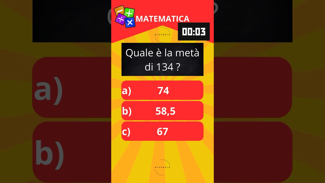 Sfida la tua mente con il quiz di matematica! 🧠