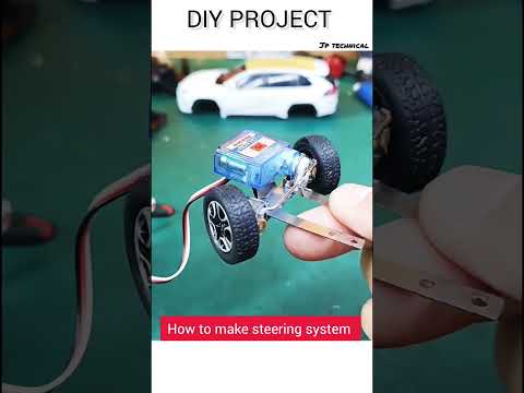 How To Make RC Car Steering System / How To Make Steering Mechanism with Servo motor / #howtomake