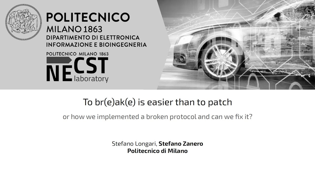 Automotive Security Masterclass by Stefano Zanero π