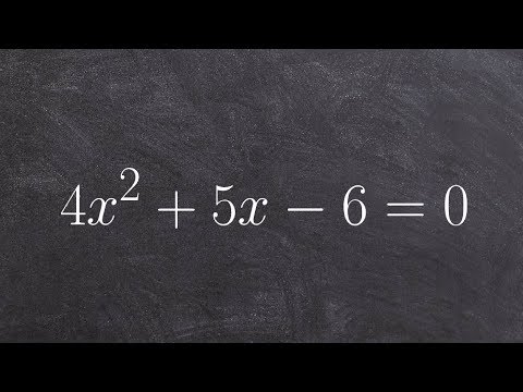 Learn how to factor a trinomial by using the ac method then solve