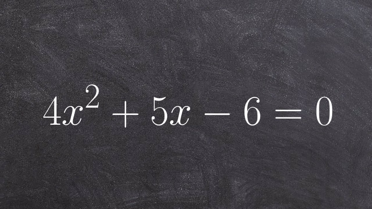 Factoring Trinomials Using the AC Method and Solving