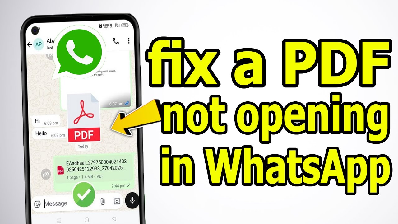 Fix PDF Not Opening in WhatsApp 2025 | Troubleshoot WhatsApp Document Issues