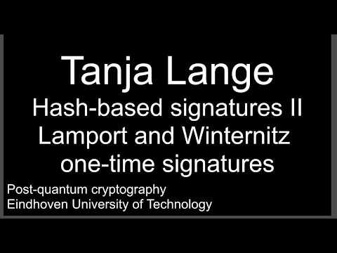 Hash-based signatures II - Lamport and Winternitz one-time signatures