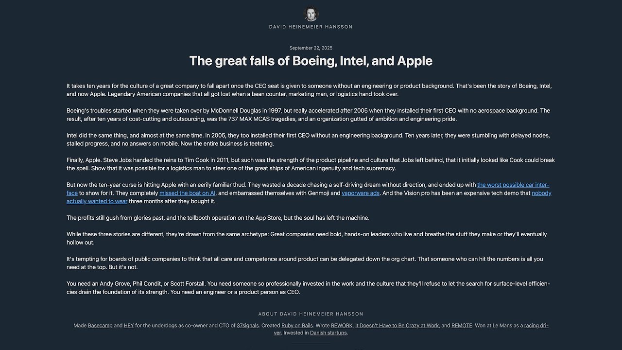 How Boeing, Intel & Apple Fell in Just 10 Years 🚨