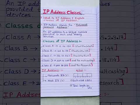 what is ip address classes\ip address \imp question for job interview #shorts #viral #youtubeshorts