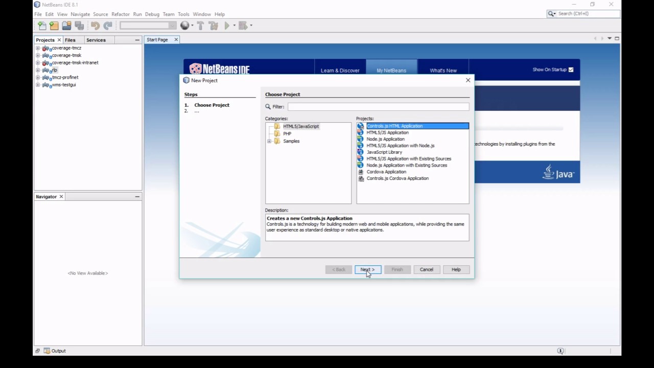 Step-by-Step Guide: Creating a Controls.js Project in NetBeans IDE 🚀