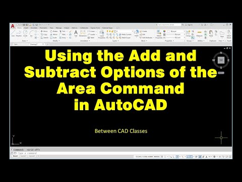 Using the Add and Subtract Options of the Area Command in AutoCAD