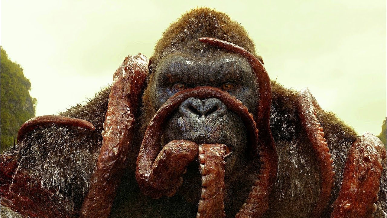 Gorilla vs man attack for octopus movie 2021