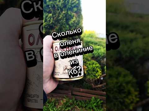 Сколько оленя в тушенке из кб? #обзореды #тушенка #кб#чижик #консервы