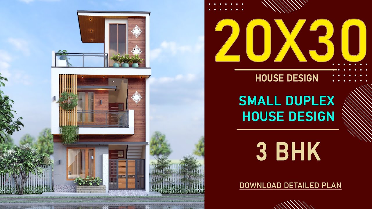 20x30 House Plan | 3 BHK | 600 sq ft 🏡