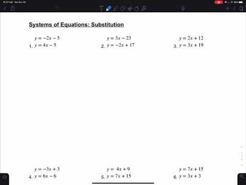 Systems of Equations: Substitution Method (1 of 3)