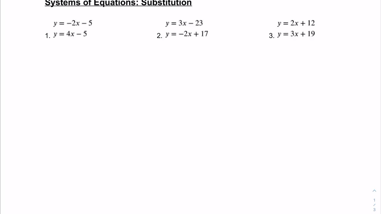Master the Substitution Method for Solving Systems of Equations ✏️