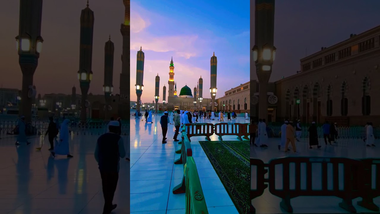 Experience the Stunning View of Masjid Al Nabawi & Ghumbad E Khizra in Madina ✨