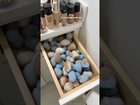 clean my sponges with me #spongeasmr #beautyblender #asmrcleaning #asmr #shorts #viralvideo