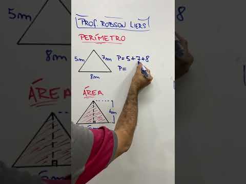 🔥Perímetro e Área de triângulos | #shorts #matemática | Prof Robson Liers