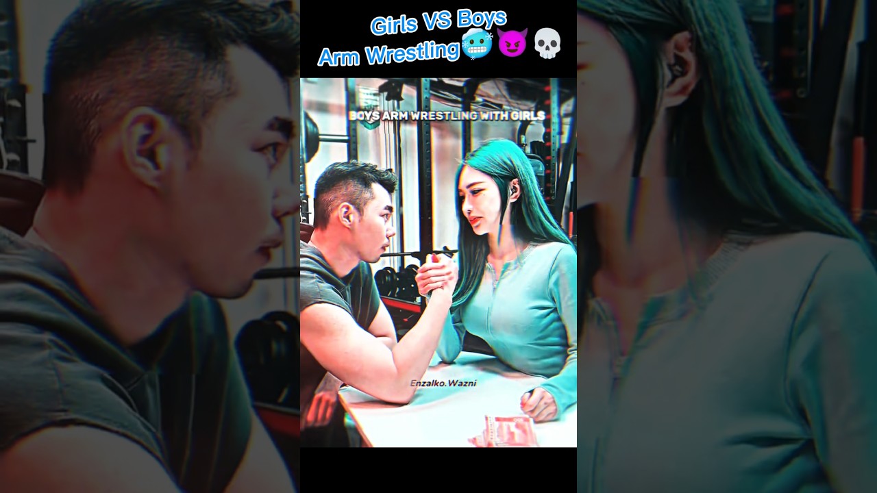Girl vs Boy Arm Wrestling Battle 💀