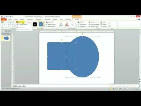 How to Merge / Combine Shapes in Power-Point 2010 - Easy & Complete