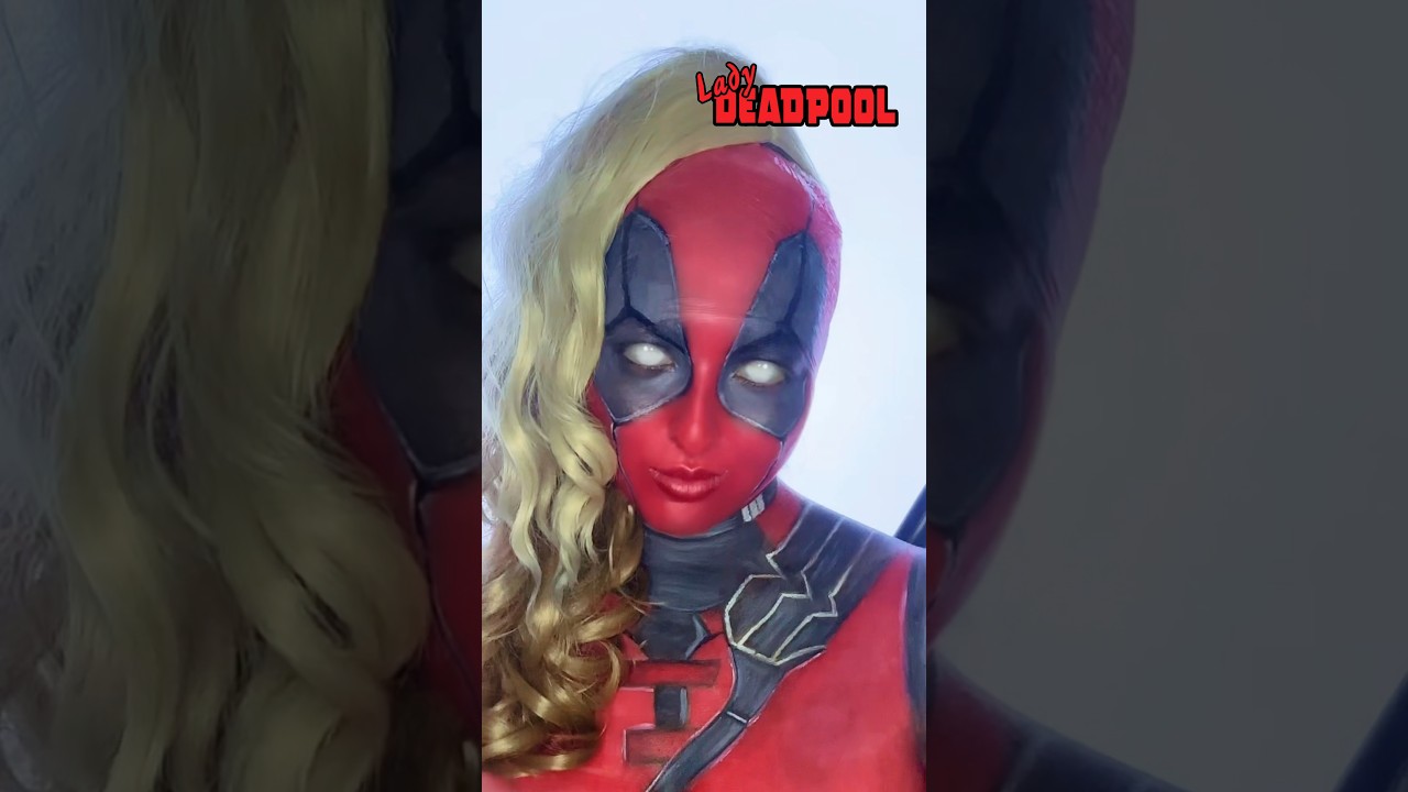 Lady Deadpool Makeup Transformation ❤️