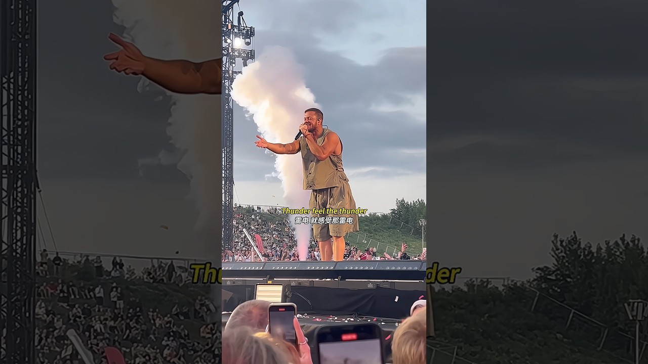 Imagine Dragons' 'Thunder' Live Lyrics 🎤 | Experience the Energy from Paris Tour