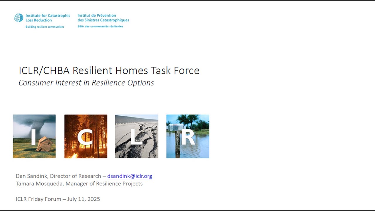 ICLR Friday Forum: Building Resilience in Canada's Housing 🏗️