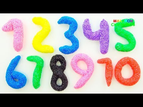 Лепим цифры из шарикового пластилина от 1 до 10 Учимся считать с печеньками для детей Компиляция
