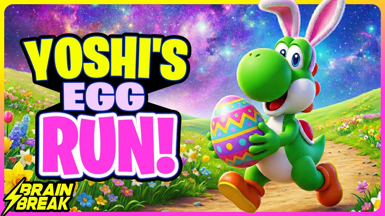 Yoshi's Egg Run 🥚 Easter Brain Break for Kids